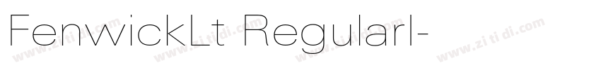 FenwickLt RegularI字体转换